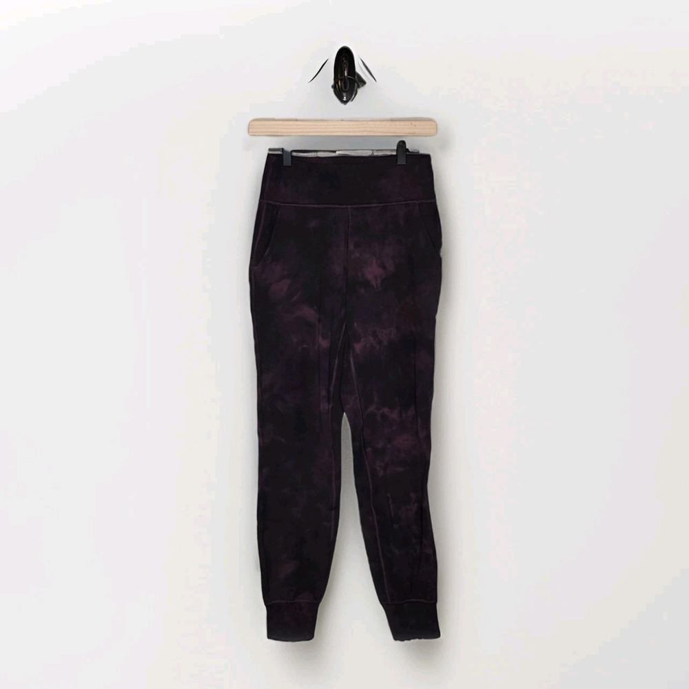 Lululemon Align HR Jogger Nulu Sz 6 Diamond Dye Cassis Black Fade Wash Athletic